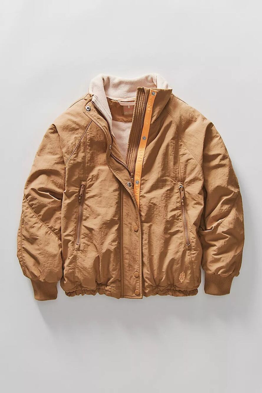 Free People Field Tripper Jacket in Light Camel Combo - XS